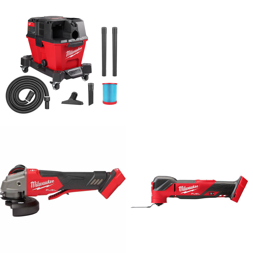 Milwaukee 0910-20 Wet/Dry Vac Kit W/ 2888-20 Grinder and 2836-20 Multi-Tool