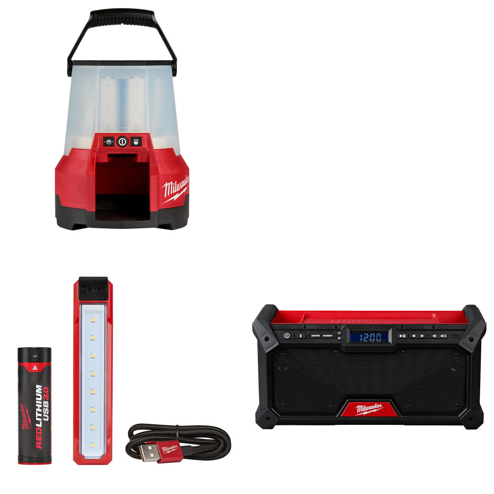 Milwaukee 2145-20 M18 LED Site Light W/ FREE 2112-21 Flood Light & Radio, Bare