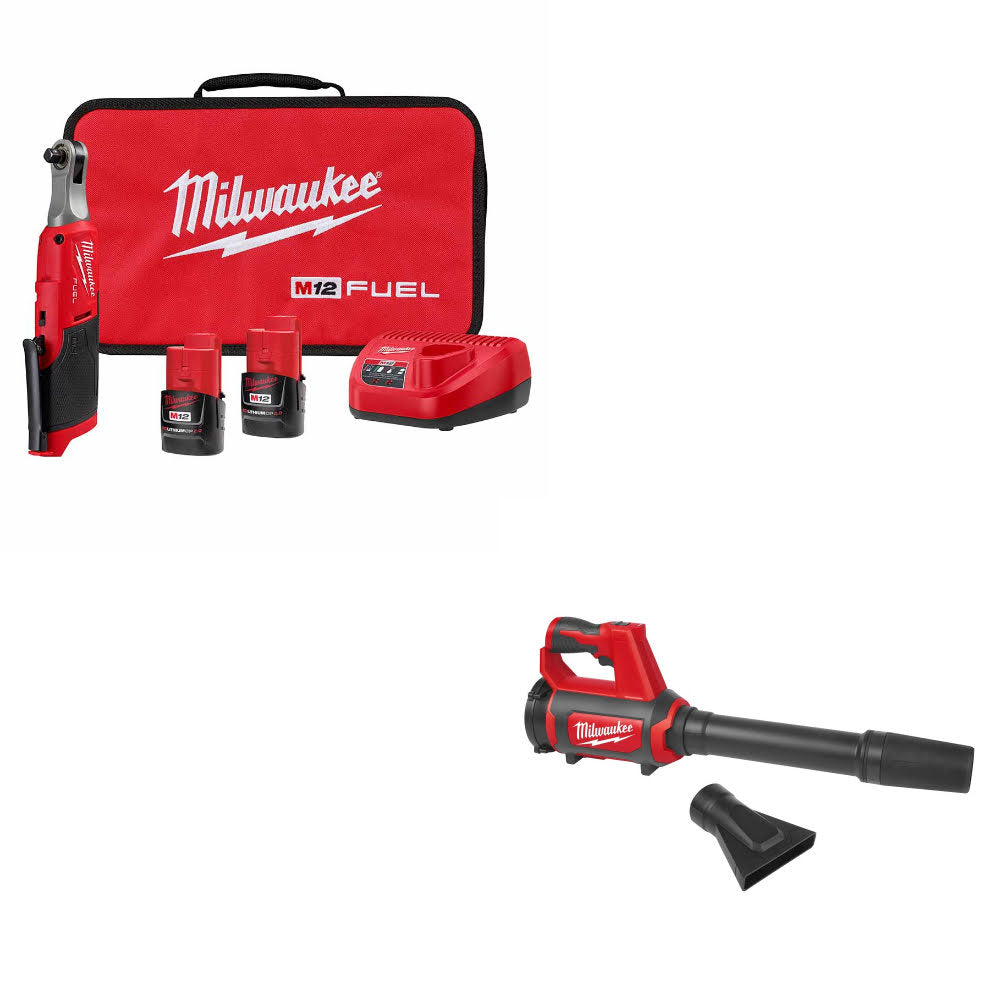 Milwaukee 2567-22 Ratchet Kit W/ FREE 0852-20 Spot Blower