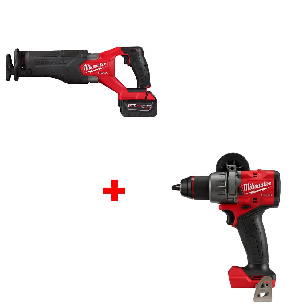 Milwaukee 2821-22 M18 Recip Saw Kit w/ FREE 2904-20 M18 Hammer Drill/Driver