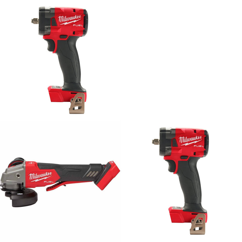 Milwaukee 2854-20 3/8" Impact Wrench, 2 Pack Kit W/ 2888-20 Grinder