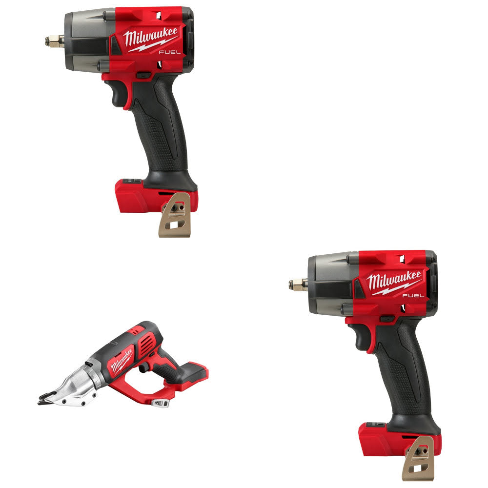 Milwaukee 2960-20 Impact Wrench, 2 Pack Kit W/ 2635-20 Double Cut Shear