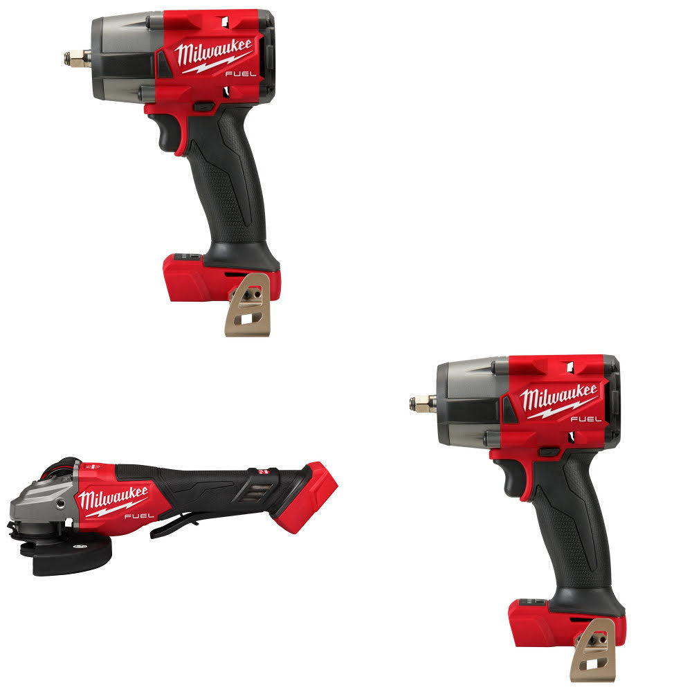 Milwaukee 2960-20 Impact Wrench, 2 Pack Kit W/ 3670-20 Braking Grinder