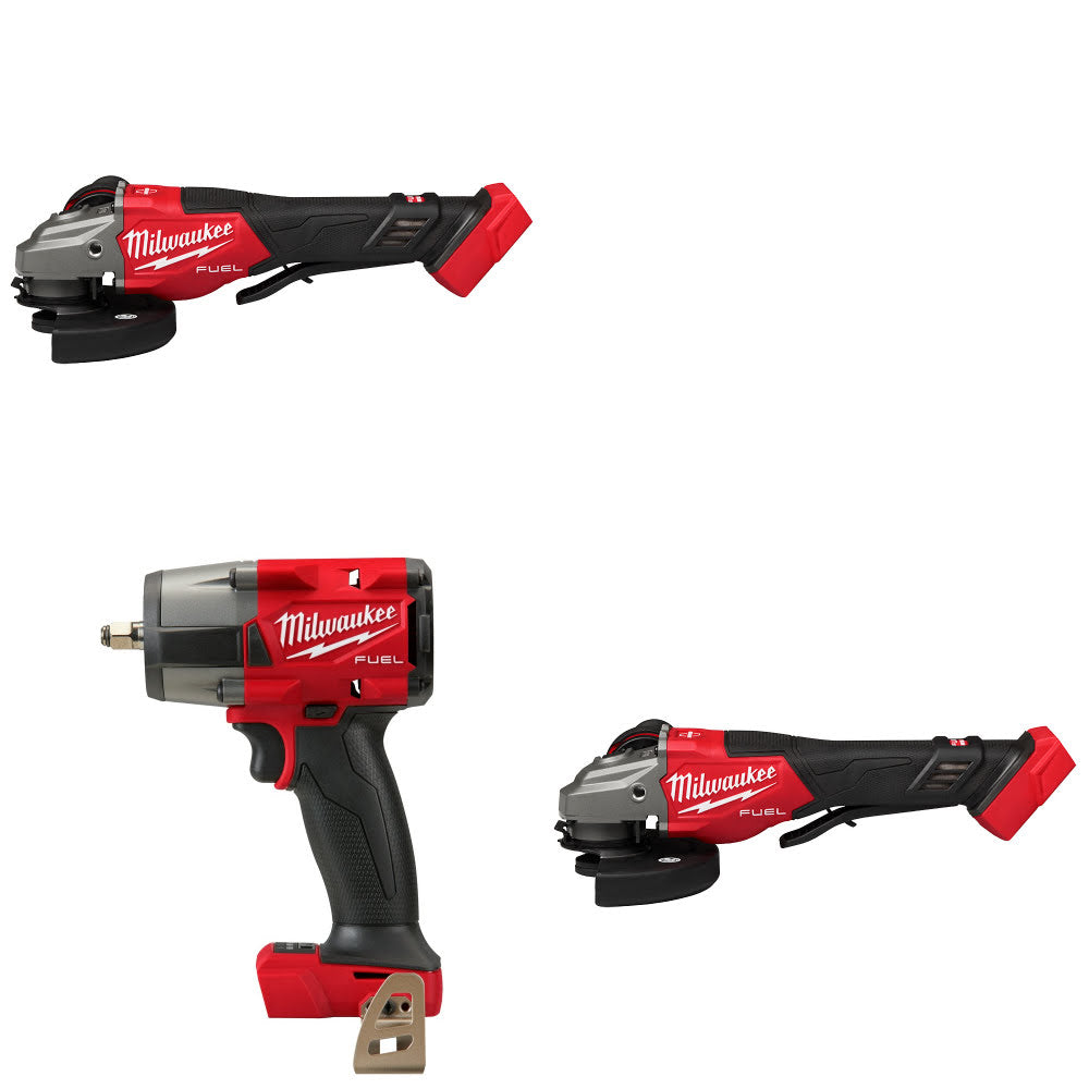 Milwaukee 3670-20 Braking Grinder, 2 Pack Kit W/ 2960-20 Impact Wrench