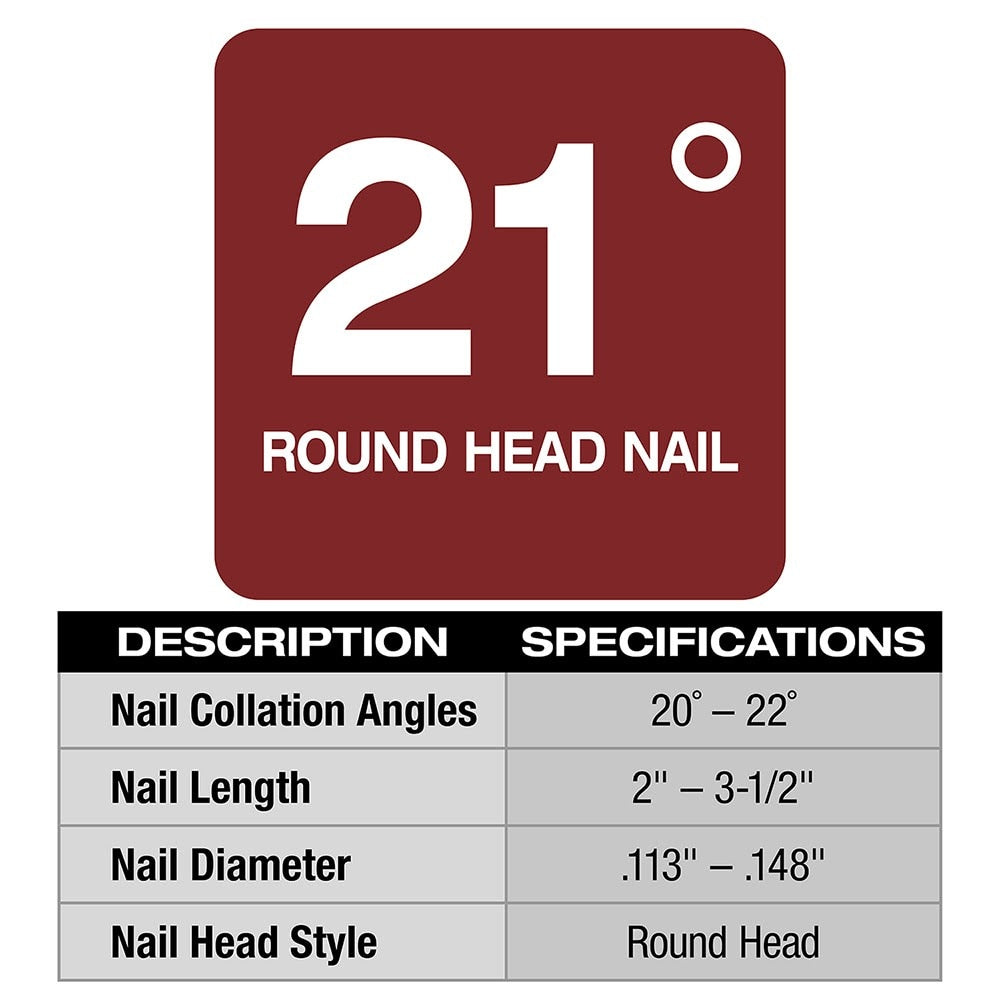 Milwaukee 2744-21 M18 FUEL™ 21 Degree Framing Nailer Kit - 2