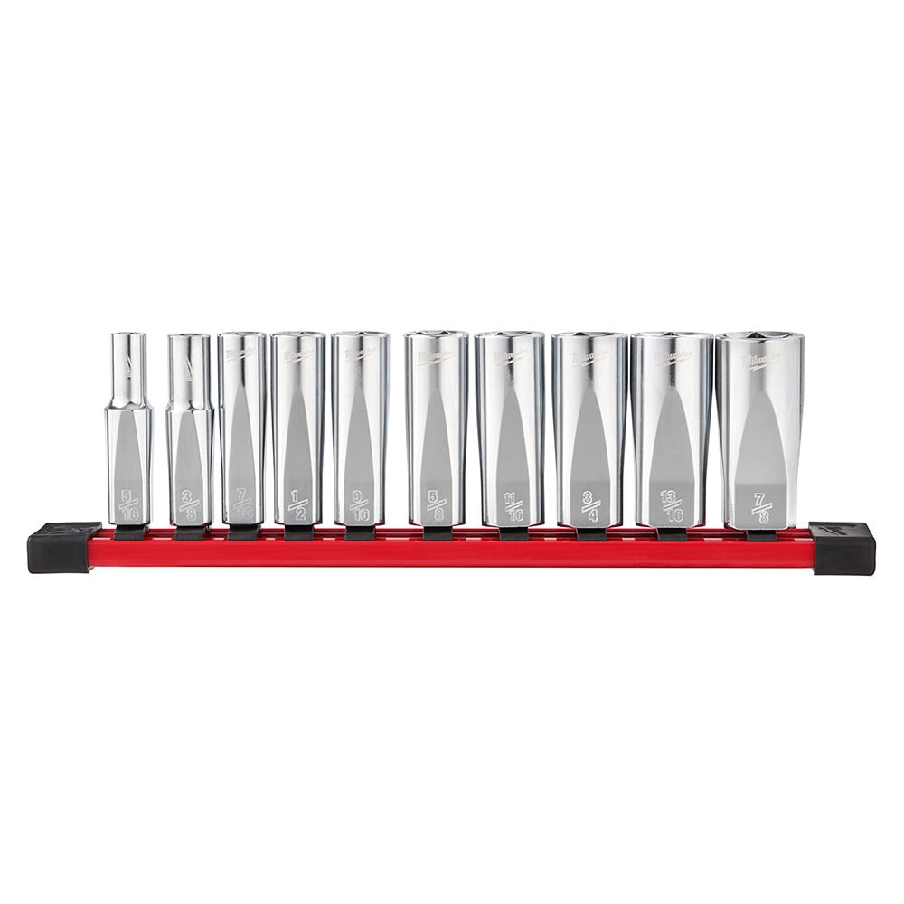 Milwaukee 48-22-9405 3/8" Drive 10pc Deep Well Socket Set - SAE