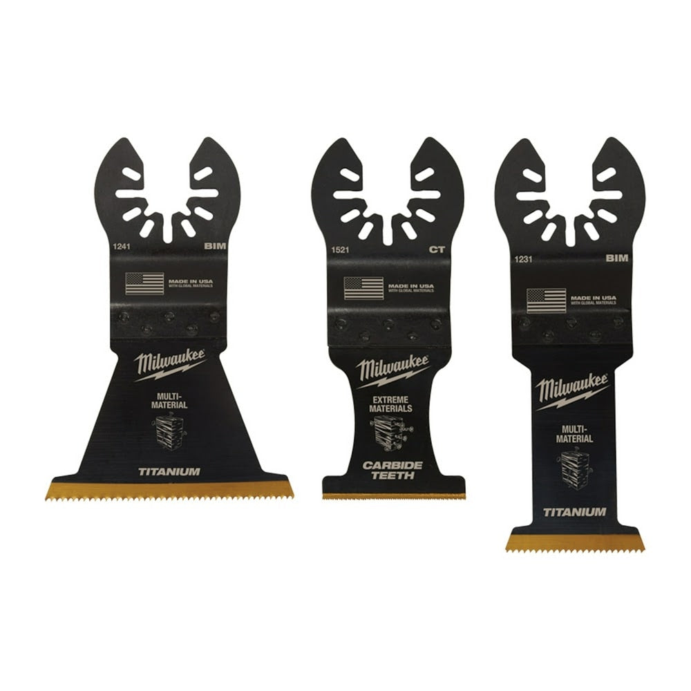 Milwaukee 49-10-9005 Milwaukee® OPEN-LOK™ 3PC MULTI-MATERIAL CUTTING MULTI-TOOL BLADE VARIETY PACK
