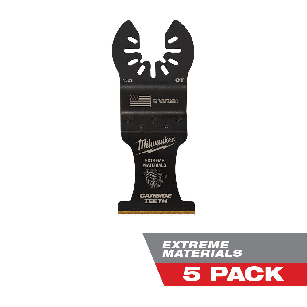 Milwaukee 49-25-1525 Milwaukee® OPEN-LOK™ 1-3/8" TITANIUM ENHANCED CARBIDE TEETH MULTI-MATERIAL BLADE 5PK