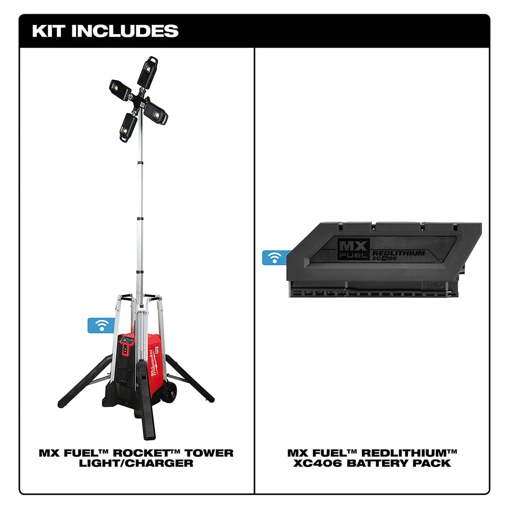 Milwaukee MXF041-1XC MX FUEL ROCKET Tower Light/Charger - 2
