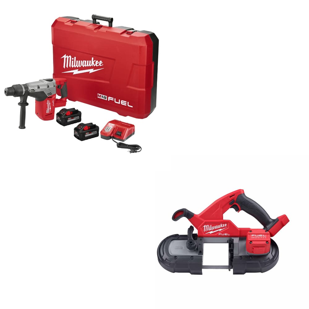 Milwaukee 2717-22HD M18 FUEL Rotary Hammer Kit W/ FREE 2829-20 M18 Band Saw