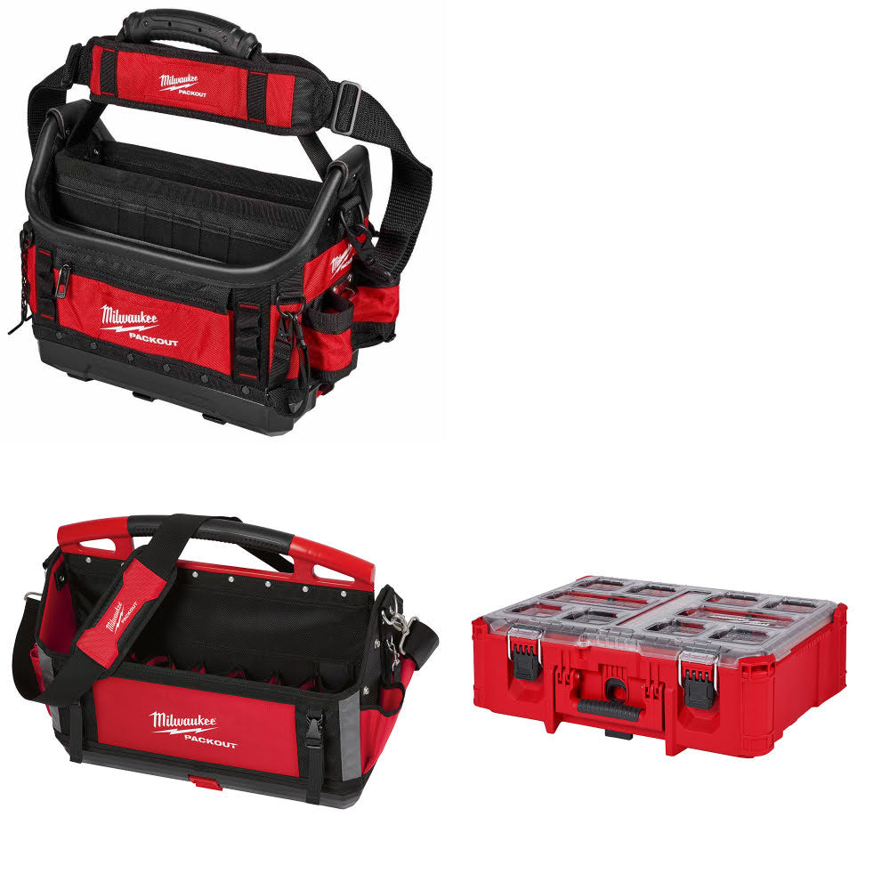 Milwaukee 48-22-8317 PACKOUT Tote Kit W/ 20" Tote and FREE Deep Organizer