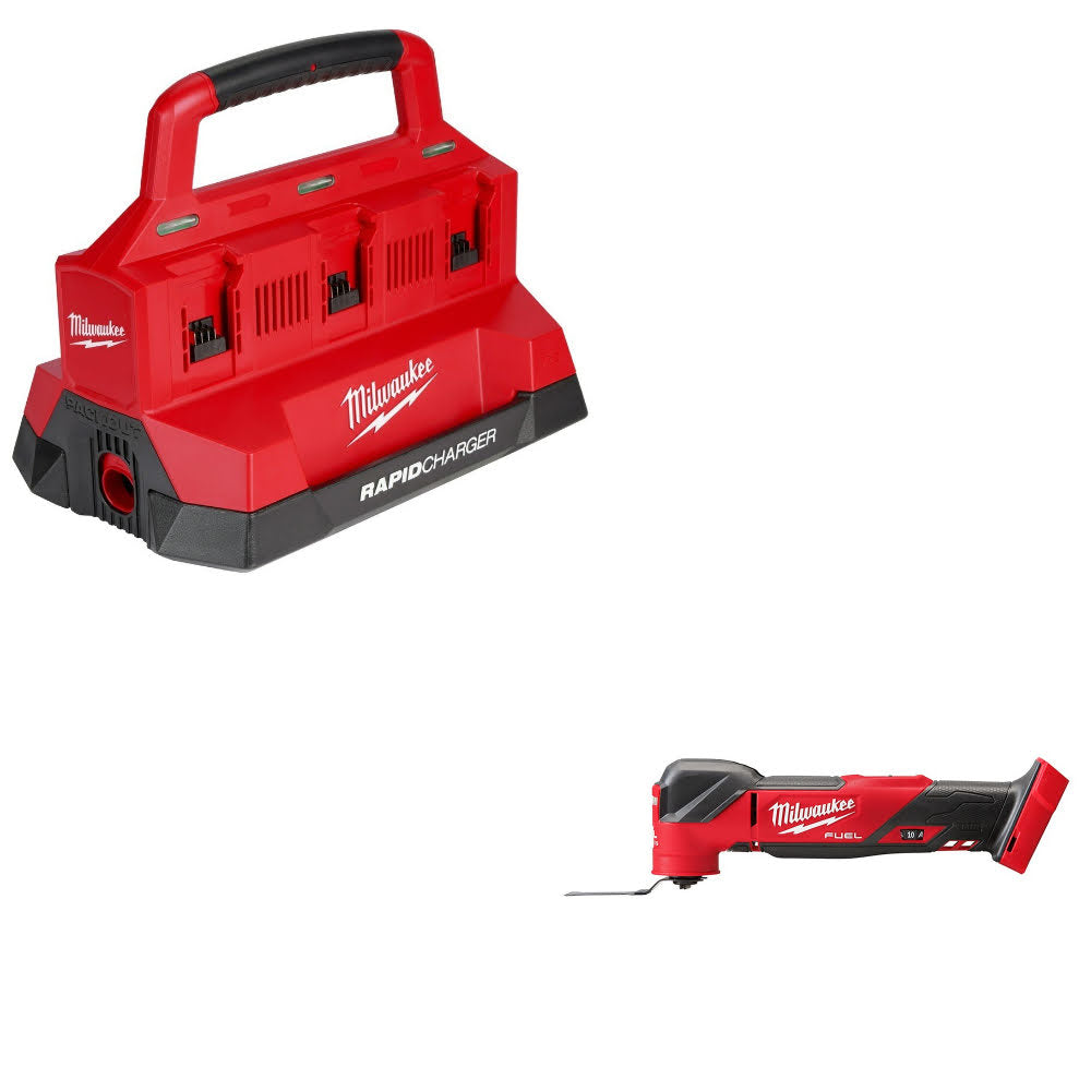 Milwaukee M18 PACKOUT Six Bay Charger Kit W/ 2836-20 Multi-Tool