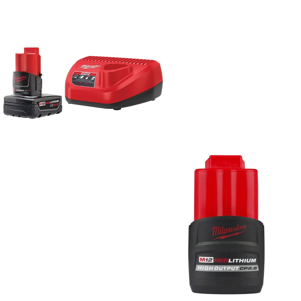 Milwaukee 48-59-2440 M12 XC4.0 Starter Kit w/ FREE 48-11-2425 M12 Battery Pack