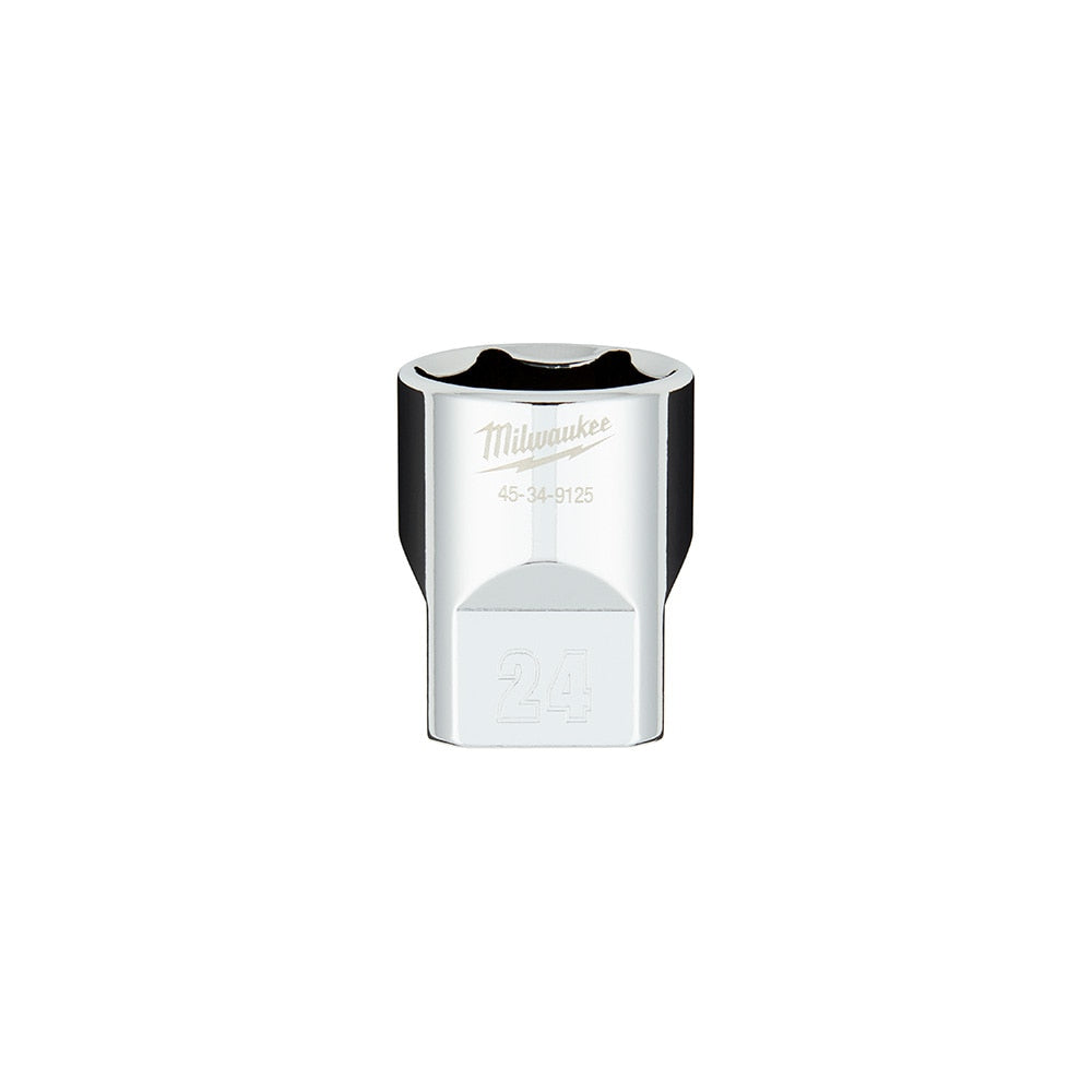 Milwaukee  45-34-9125 1/2" Drive 24mm Metric 6-Point Socket with FOUR FLAT™ Sides