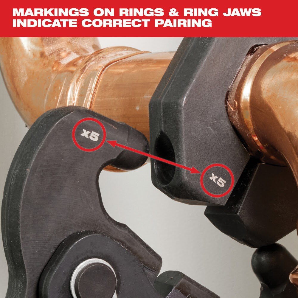 Milwaukee 49-16-2653X 1-1/4" CTS-V Pivoting Press Ring for M18 & M12 FORCE LOGIC Press Tools - 6